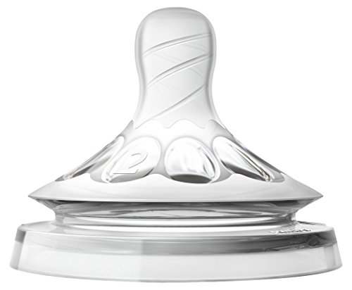 Image of Philips Avent Natural Baby Bottle Nipple, Slow Flow Nipple 1M+, 2pk, SCF652/23