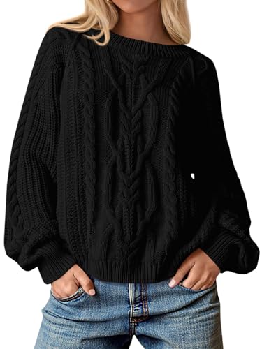 Image of Cicy Bell Womens Oversized Cable Knit Sweaters Fall Chunky Pullover