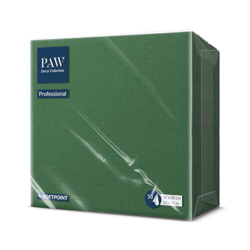PAW - Soft Point Servietten (38 x 38 cm) | 50 Stück Gastroservietten | Weich und robust | Ideal...
