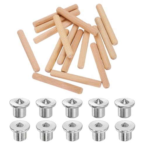 Pasadores de madera dura de 5/16 x 2-3/8 con tapones de transferencia contra desalineaciones
