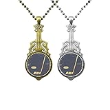 Liefermenge: 2 Gitarren-Anhänger (Bronze × 1 / Silber × 1)