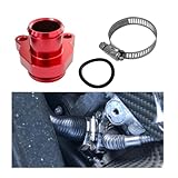 Dickno Aluminum Water Hose Fitting Kit, Car Engine Coolant Hose Fitting with Clamp, OEM 11537541992 11537544638, Hose Fitting Kit Replacement Compatible with 335i 335xi 135 330i 530xi (Red)