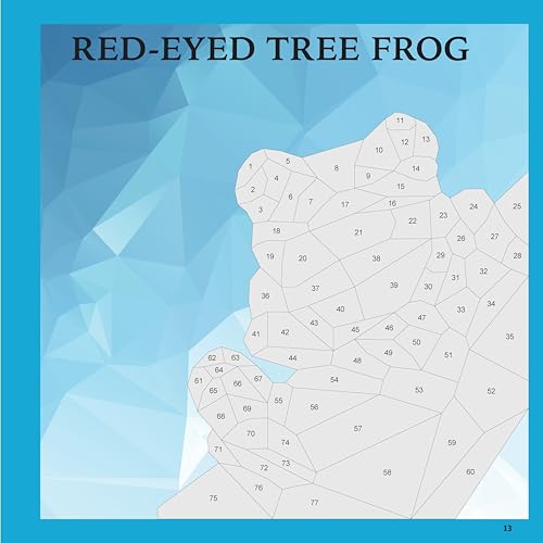 Ultimate Animal Kingdom Sticker Painting: 10 Incredible Paintings (Design Originals) Sticker by Number for Adults - Lion, Owl, Eagle, Giraffe, Frog, Tiger, and More, on Perforated Pages - Image 6