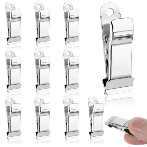 HABNI Morsetti A Molla In Metallo, 12 Pcs Clip A Molla,Morsetti A Coccodrillo, Larghezza 1,3 Cm, Piccoli Morsetti A Molla, Argentati, Mini Mollette Per Foto, Tende, Vestiti, Snack, Lavori Di Bricolage