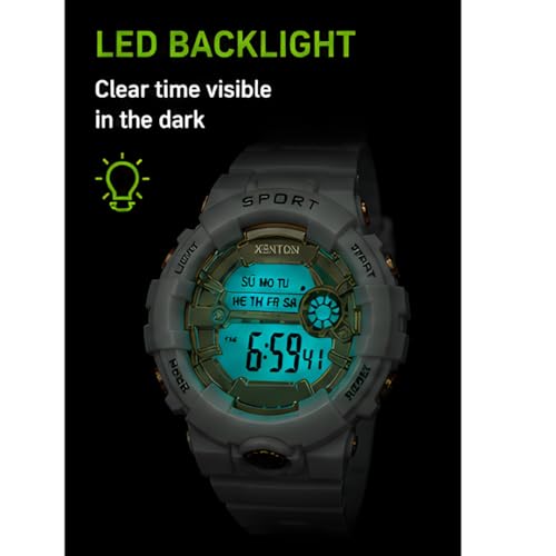 XENTON Store XENTON Digital Sports Watch for Boys & Girls, White - Image 8