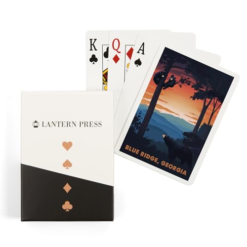 Lantern Press naipes Poker Blue Ridge Georgia oso negro