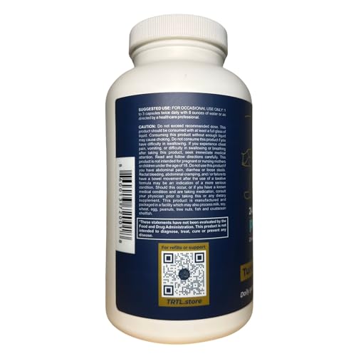 TRTL Psyllium Husk Capsules – 240ct | Fiber Supplement for Gut Health Support & Digestive Regularity | Packaged & Tested in USA, Non-GMO | 2.2g Fiber per Serving - Image 4