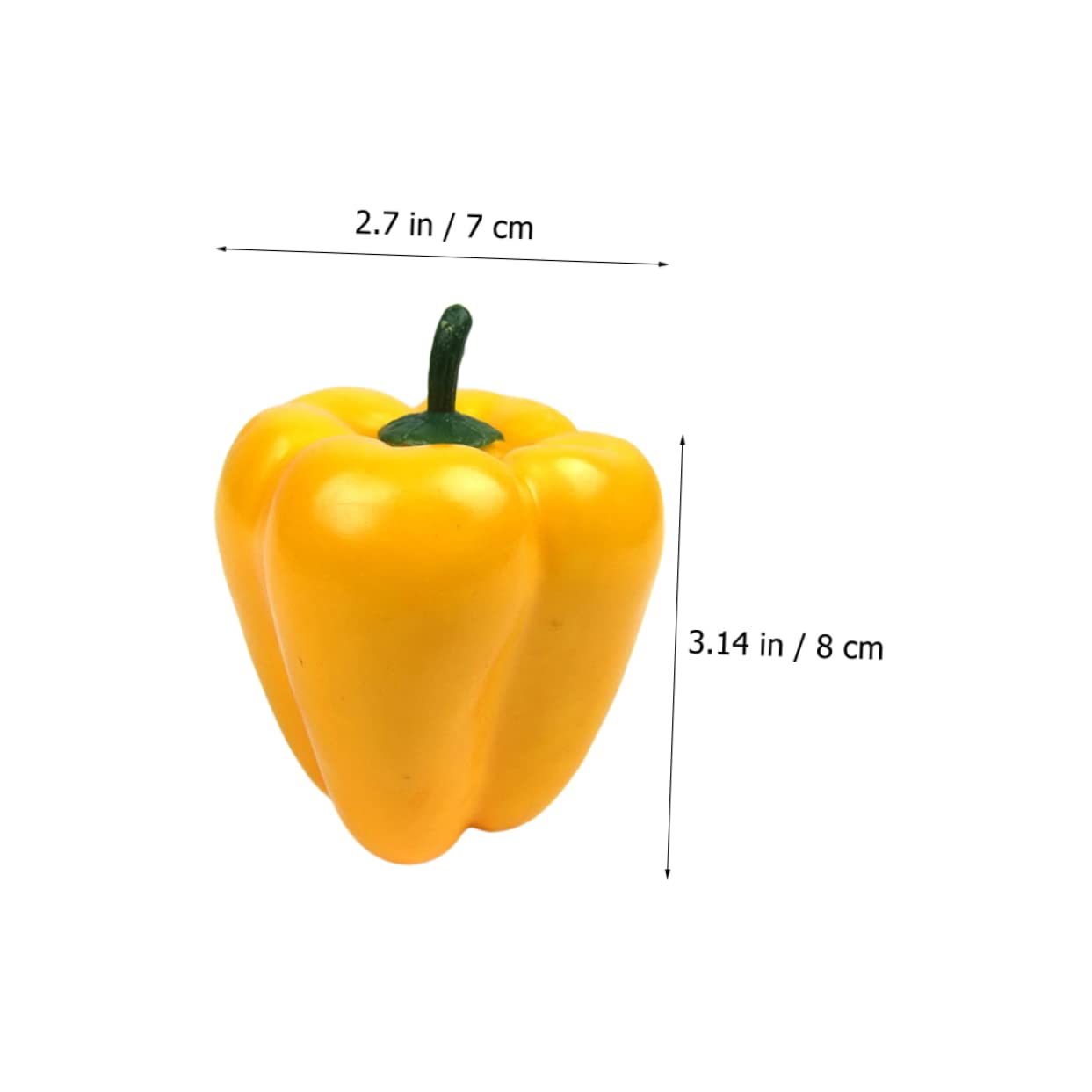 Garneck 6pcs Simulation Bell Pepper Model Fruit Faux Plant Plastic Models Realistic Fake Vegetables Vegetable Model Vegetable Photo Props Pepper Prop Pepper Ornament Kitchen Decor Mix