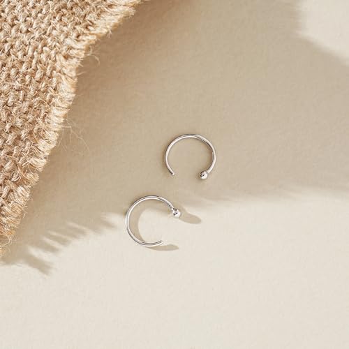 CHIC & ARTSY Half Hoop Earrings 925 Sterling Silver Huggie Earrings for Women Hypoallergenic Sterling Silver Small Huggie Hoop Earrings for Women4