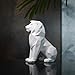 Artarium White Lion Sculpture - Abstract Geometric Animal Statue for Coffee Tables, Bookshelf Niches - Resin Lion Figurines Living Room and Home Decor Crafts Ornaments Best Gift Set, Size - 7.67 inch