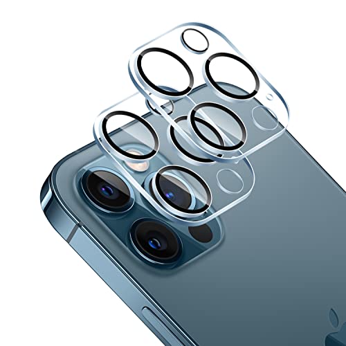 【2枚セット】 対応 iPhone 12 Pro Max カメラフィルム 2枚 指紋認証 対応 アイフォン12プロマックス カメラ レンズ 保護カバー 強化ガラス カメラ保護フィルム 黒縁取り 露出オーバー防止 【 硬度9H 日本旭硝子製 】 対応 iPh
