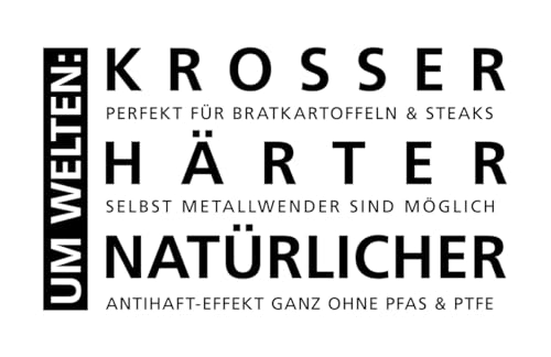 Schulte-Ufer Schmorpfanne ASTRAL mit UniverSUS-Oberflächenstruktur, ohne PFAS/PTFE, 64454-923-28, Edelstahl, 28 cm
