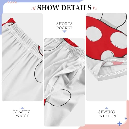 Red Mushroom Boys Pants Boys Athletic Pants Long Pant for Boywith Pockets Wide-Leg Size 6-14Y4