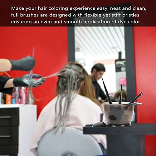 mewmewcat Kit de tintura de cabelo,5 PCS Escova e Tigela de Cor de Cabelo Conjunto de Tampas de Orel