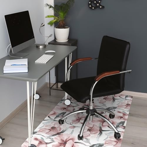 Protecteur de sol rectangulaire 140x100 pour chaise de bureau en PVC résistant