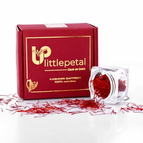 Image of Littlepetal Kashmiri Mongra Saffron 1g | Premium Grade A+ Pure Kesar Threads | Authentic Handpicked Kashmiri Saffron for Milk, Tea, Kahwa, Biryani & Skincare | Luxury Gift Box