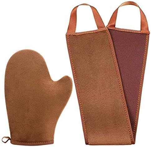 STEUGO 2 in 1 Self Tanning Mitt Applicator kit Self Tan Mit Self Tanner Mitt and Back Lotion Applicators for Your Back, Self Tan Mitt, Back Applicator Mitt for Self Tanner, Ultra Soft and Streak Free
