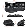 MEETION Ergonomic Keyboard and Mouse, Wireless Keyboard with Vertical Mouse, Split Curved Keyboard with Wrist Rest, Natural Typing USB Receiver Rechargeable Full Size, Windows/Mac/PC/Laptop, Large #4