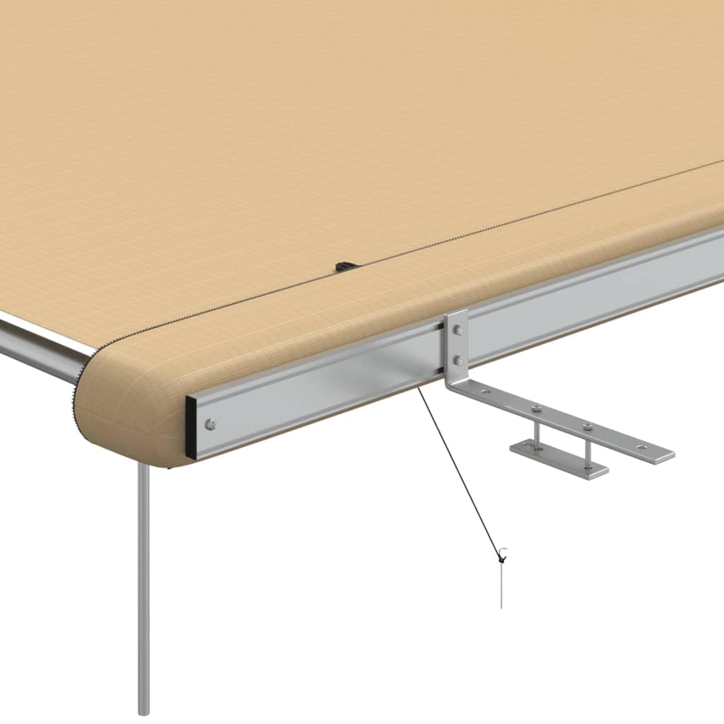 Wohnwagen-Markise Beige 2,4 x 3 x 2,15 m aus Aluminium und 160 g Polyester mit PVC, Zelt für Camping, Outdoor, Festival, Wanderung und Rucksack, wasserdicht mit Aufbewahrungstasche