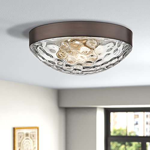 Redeast Flush Mount Ceiling Lights, 2-Light Close To Ceiling Light Fixture, Farmhouse Indoor Flush Mount Lighting, Oil Rubbed Bronze Finish With Bubble Glass #TOP1