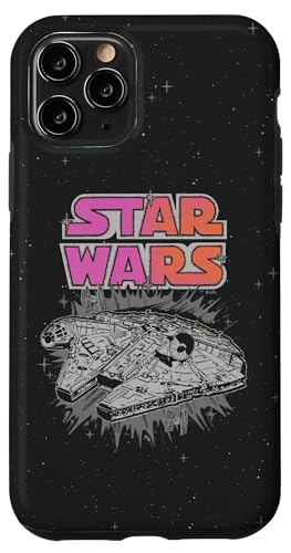 Coque Faucon Millénium iPhone 11 Pro rose avec impression anti-rayures
