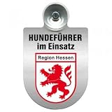 Einsatzschild Windschutzscheibe incl. Saugnapf - Hundeführer im Einsatz - 309381- Regionen nach Wahl Farbe Region Hessen