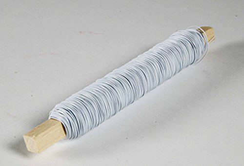 Decorative lacquer wire decorative wire copper lacquer wire coloured 100 g approx. 50 m (white).