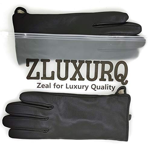 ZLUXURQ Lambskin Touchscreen Driving Gloves