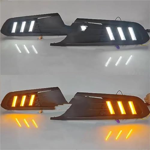 Luces diurnas para VW Jetta Sagitar 2012-2014 con intermitentes y cubierta antiniebla 6
