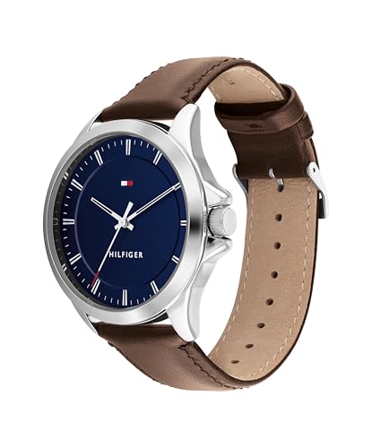 Tommy Hilfiger MACY'S ESSENTIALS MENS NAVY DIAL IONIC PLATED STEEL ZINC ALLOY Watch - 1791908