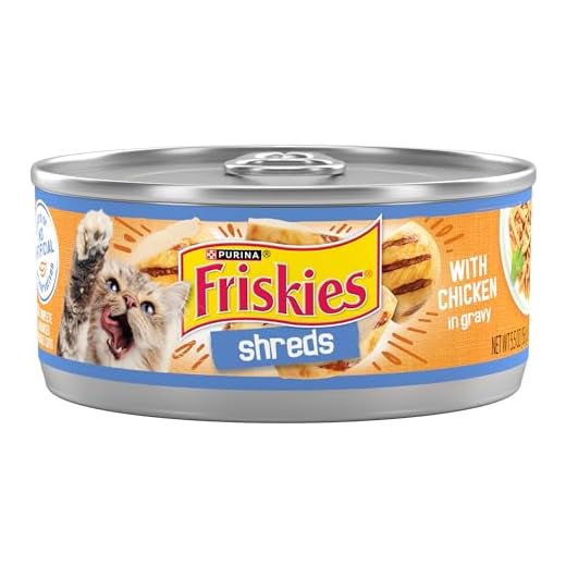 Purina Friskies Wet Cat Food, Shreds With Chicken, (24) 5.5 oz Cans