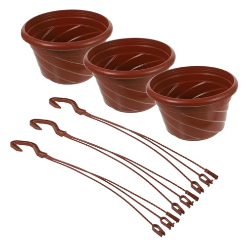 ibasenice 3pièces Pot De Fleurs Suspendu Plastique Écologique Lot pour Balcon Et Maison Ornement Floristique pour Chlorophytum Et Compositions Suspendues