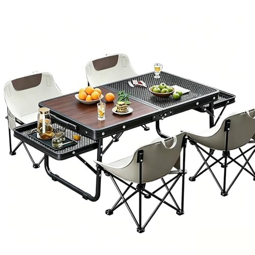 Table de camping pliable extérieure et intérieure de repas portable