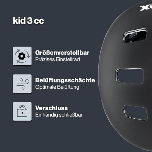 uvex Kid 3 cc Kinderfahrradhelm, Black matt, 55-58 cm – Ansicht 2
