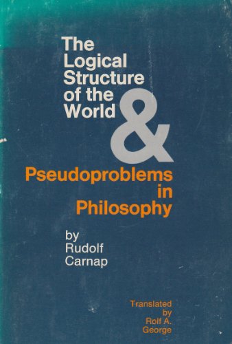 The Logical Structure of the World and Pseudo P... B007GN8A10 Book Cover