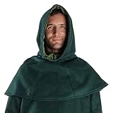 Mittelalterliche Kapuze aus Schafwollfilz passend zur Tunika oder zum Wams.