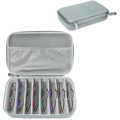 Bukere Travel Sunglasses Organizer Case Adjustable Slot For Multiple Eyeglasses Hard-shell Portable Storage Box for Men Women Cover
