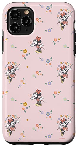 Coque iPhone 11 Pro Max Minnie fleurie avec protection antichoc robuste