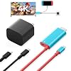 Portable Dock 4K with 60W Charger & 6.5′ HDMI for Nintendo Switch 1/OLED/Steam Deck/ROG Ally/Legion Go/Laptop etc. Travel Docking Station TV Accessories, USB-C Charging Cable, AC Adapter Power Cord