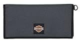 Größe: 17,1 x 8,3 cm HARLEY-DAVIDSON Herren-Geldbörse, Full Speed, zweifach gefaltet, RFID-Polyester, Grau, Grau, 6.75\