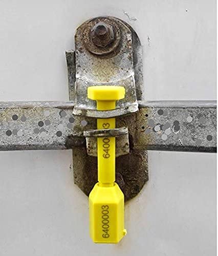 Bolt Seal 50 Pcs Shipping Seal With Print Progressive Numbering For Cargo Containers And Truck Trailers, Cargo Container Seals Yellow #TOP2