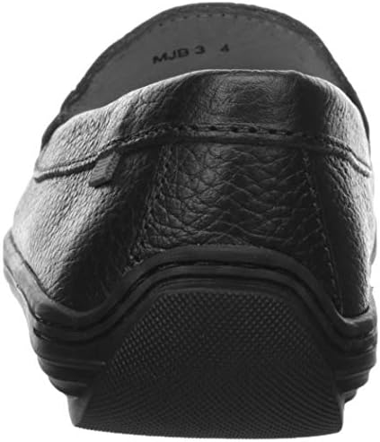 Marc Joseph New York Unisex-Kid's Leather Made in Brazil Mott Street Grommet Detail Loafer, Black Grainy, 2.5 M US Little Kid | Image 2