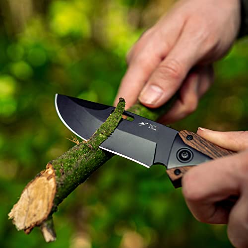 BERGKVIST K30 Tiger Folding Knife (Two-Handed Knife) - 3-in-1 Outdoor Pocket Knife with Glass Breaker & Belt Cutter for Camping & Survival - Allowed to Carry in Germany - Image 7
