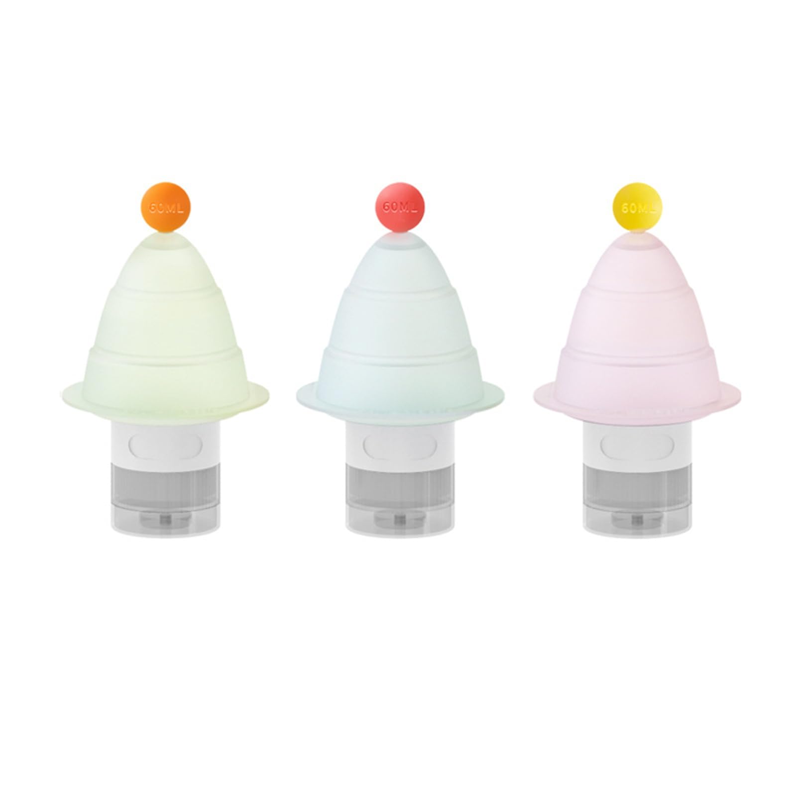 3 Pcs Foldable Travel Bottles, Leak Proof Silicone Toiletries Container for