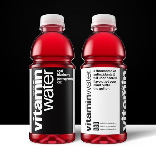 Image of vitaminwater XXX Acai Blueberry Pomegranate Nutrient Enhanced Flavored Water Beverage, 20 fl oz Bottles, 12 Pack