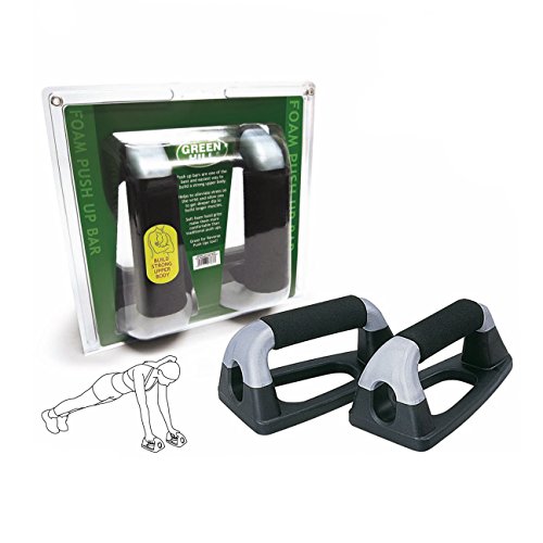 GREEN HILL - Barra de flexión para Entrenamiento Muscular, Asas para Flexiones, Unisex, para Adulto, Negro/Gris, Talla única
