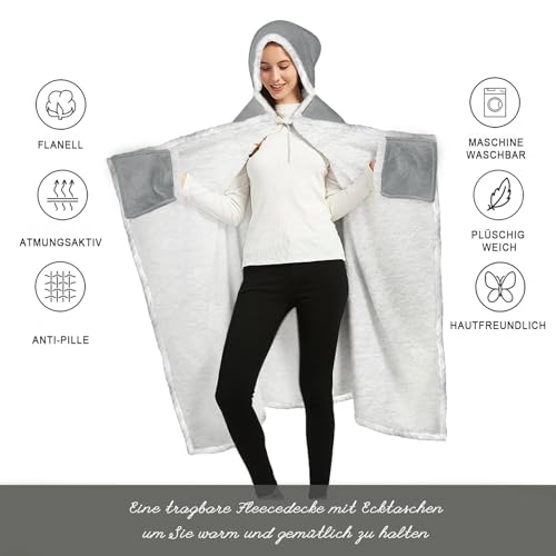 ACCZ Geschenke für Mama, Personalisierte Decke mit ärmeln Beste Mama Geschenk zum Weihnachten, Geburtstag, Witziges Geburtstagsgeschenk für Meine Beste Mutter von Tochter Sohn