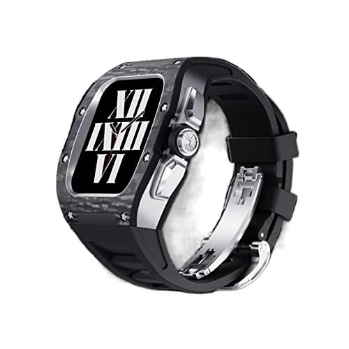 Boîtier en fibre de carbone SCHIK antichoc pour Apple Watch Series 8 7