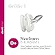 dentistar Day & Night Schnuller 2er-Set – Größe 1 für 0-6 Monate – Zahn- & kieferfreundlicher Silikon Schnuller – Mit Leuchtschnuller für die Nacht – Grau & Grün mit Kreis Motiv – Made in Germany