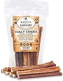 Bully Sticks for Dogs - (8 Oz. Bag) No Hormones Added and Grain Free, Low Odor Bullie, 6' Bully Bones for Dogs or Puppies